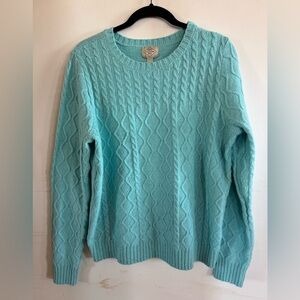 St. John’s Bay Women’s L Cable Knit Sweater Classic Comfort Spring Travel
